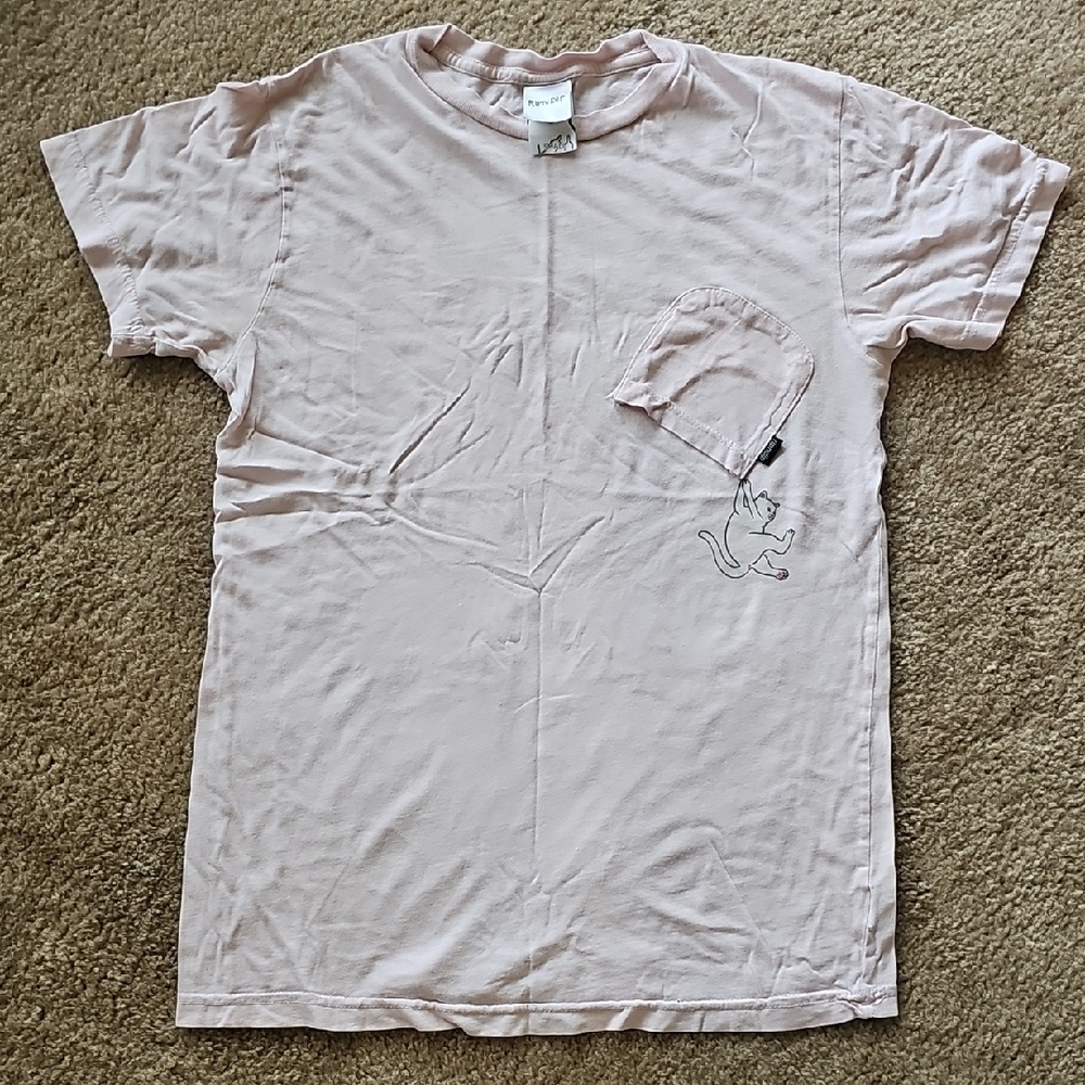 Ripndip Light Pink Pocket T-Shirt Small